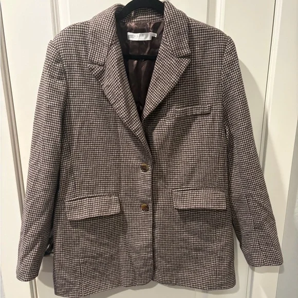 Astr the Label Pauline Houndstooth BlazerSize Large